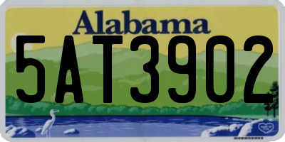 AL license plate 5AT3902