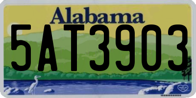 AL license plate 5AT3903