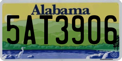 AL license plate 5AT3906