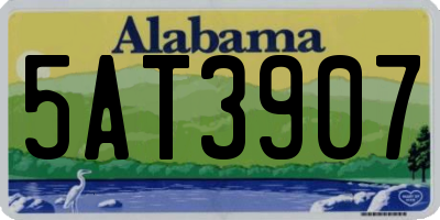AL license plate 5AT3907
