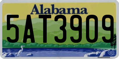AL license plate 5AT3909