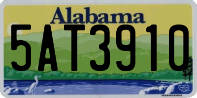AL license plate 5AT3910