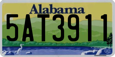 AL license plate 5AT3911