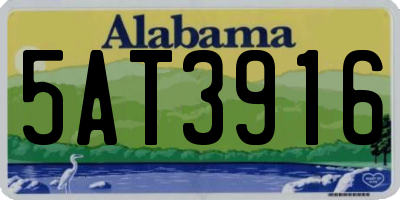 AL license plate 5AT3916