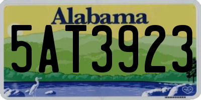 AL license plate 5AT3923