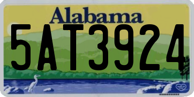 AL license plate 5AT3924