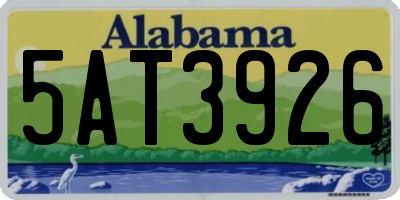 AL license plate 5AT3926