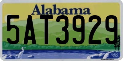AL license plate 5AT3929