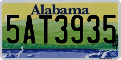 AL license plate 5AT3935