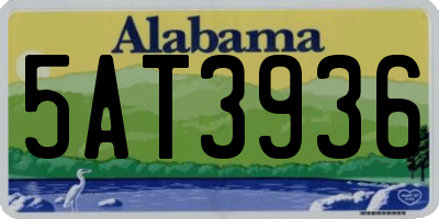 AL license plate 5AT3936