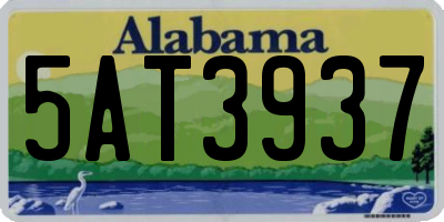 AL license plate 5AT3937