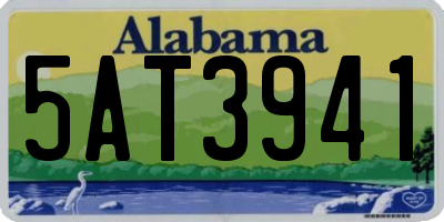AL license plate 5AT3941