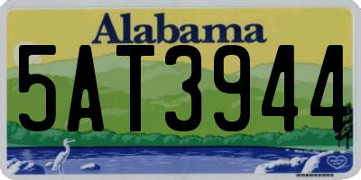 AL license plate 5AT3944