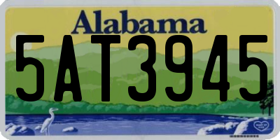 AL license plate 5AT3945