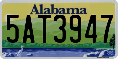 AL license plate 5AT3947