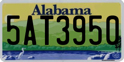 AL license plate 5AT3950