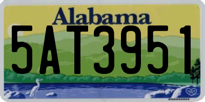 AL license plate 5AT3951