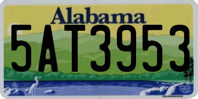 AL license plate 5AT3953