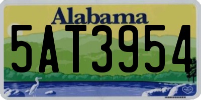 AL license plate 5AT3954
