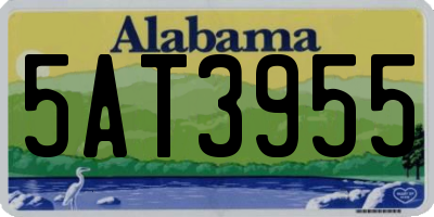AL license plate 5AT3955