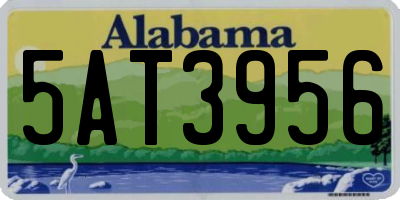 AL license plate 5AT3956