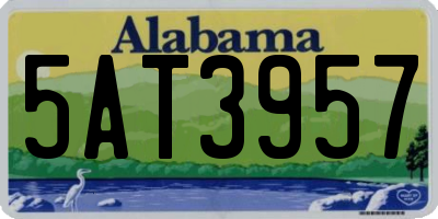 AL license plate 5AT3957