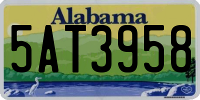AL license plate 5AT3958