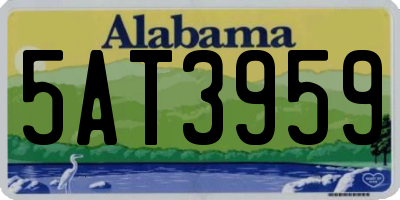 AL license plate 5AT3959