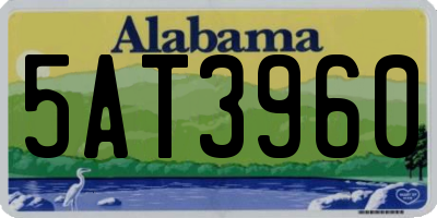 AL license plate 5AT3960