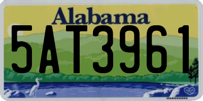 AL license plate 5AT3961