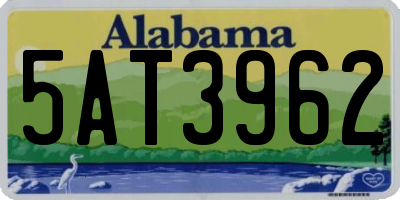 AL license plate 5AT3962