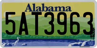 AL license plate 5AT3963