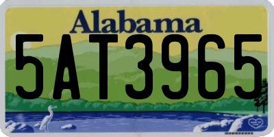 AL license plate 5AT3965