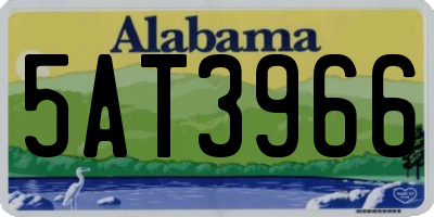 AL license plate 5AT3966