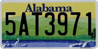 AL license plate 5AT3971