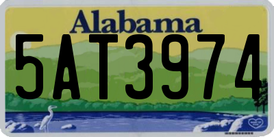 AL license plate 5AT3974