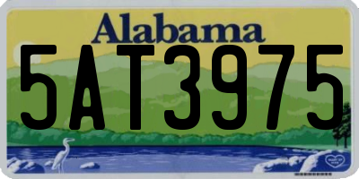AL license plate 5AT3975