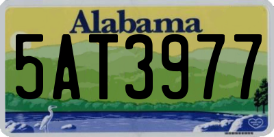 AL license plate 5AT3977