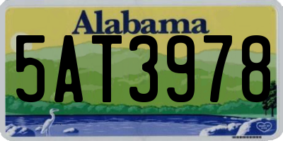 AL license plate 5AT3978