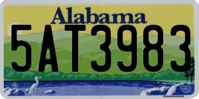 AL license plate 5AT3983