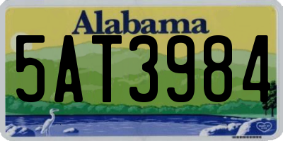 AL license plate 5AT3984