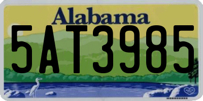 AL license plate 5AT3985