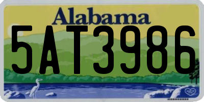 AL license plate 5AT3986