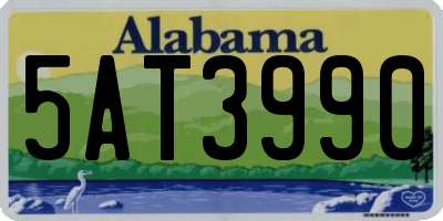 AL license plate 5AT3990