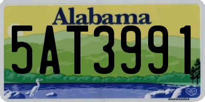 AL license plate 5AT3991