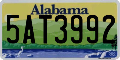 AL license plate 5AT3992
