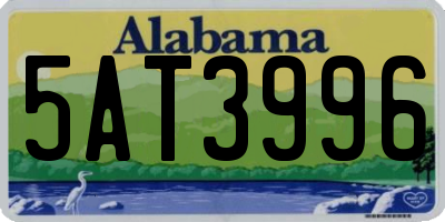 AL license plate 5AT3996