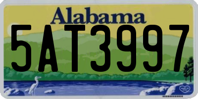 AL license plate 5AT3997