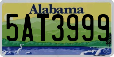 AL license plate 5AT3999