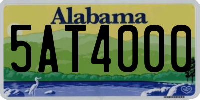 AL license plate 5AT4000